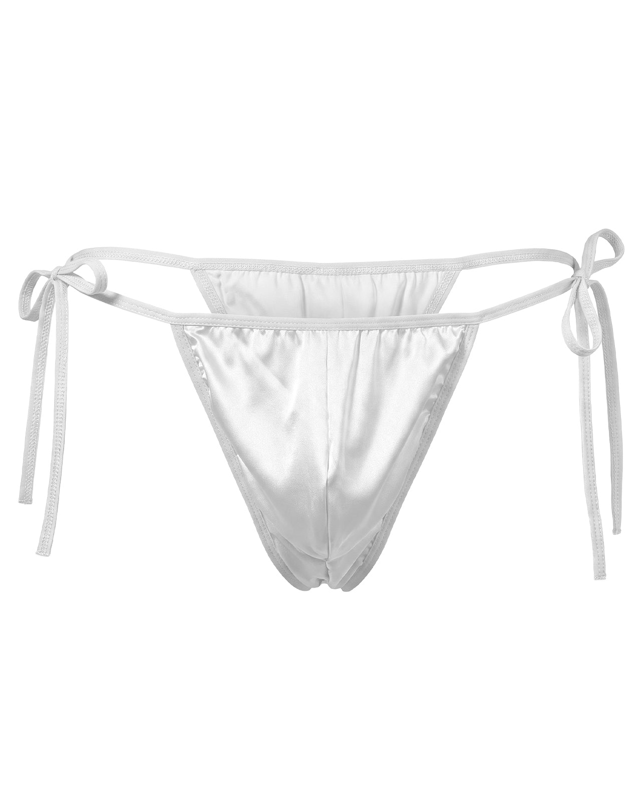 FEELITS THM04 Men's Side-Tie Mulberry Silk Thong - Adjustable Fit, Double-Layer Pouch