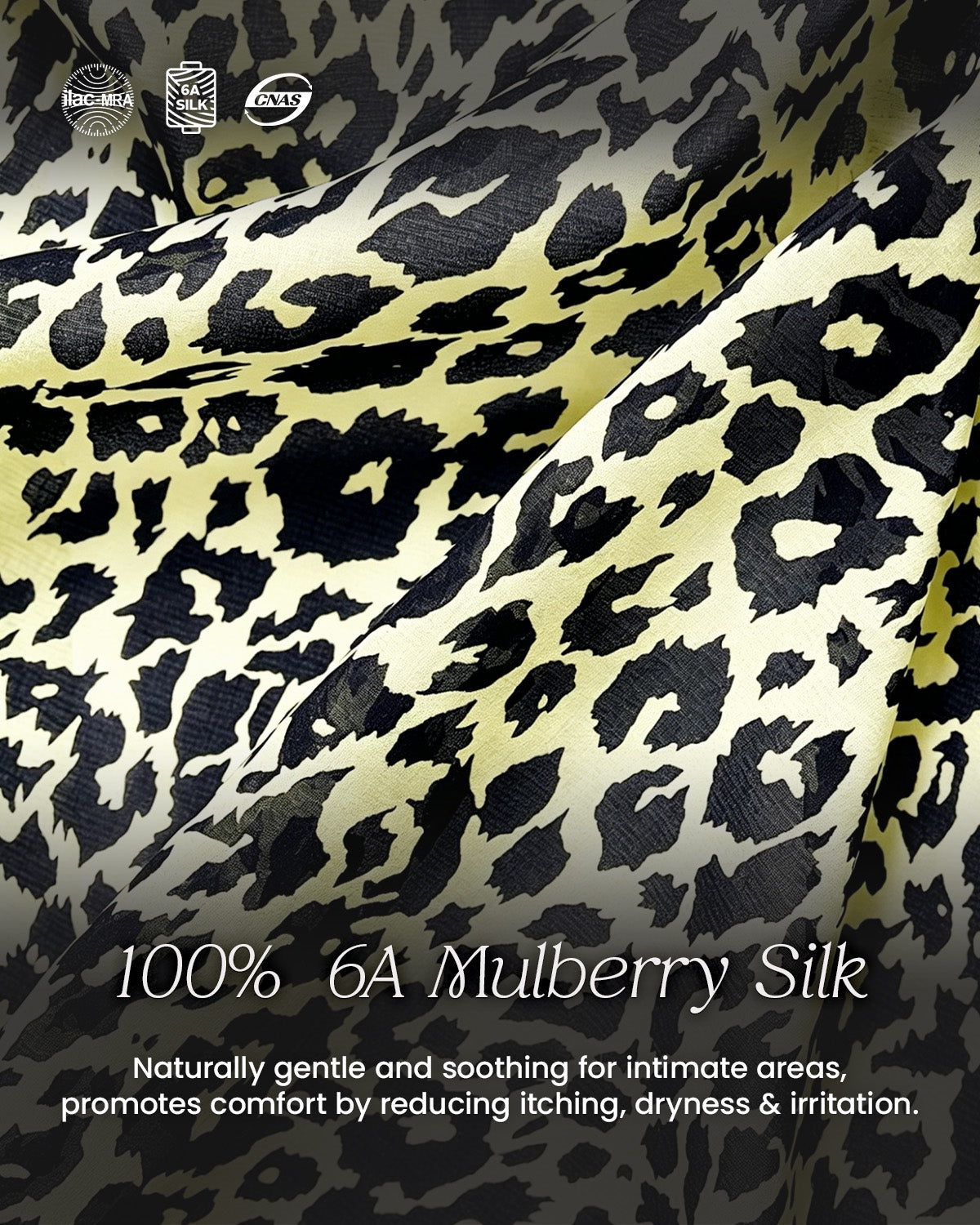 FEELITS YF03 Leopard Print Silk G-String Panties - 100% Mulberry Silk, T-Back Fit