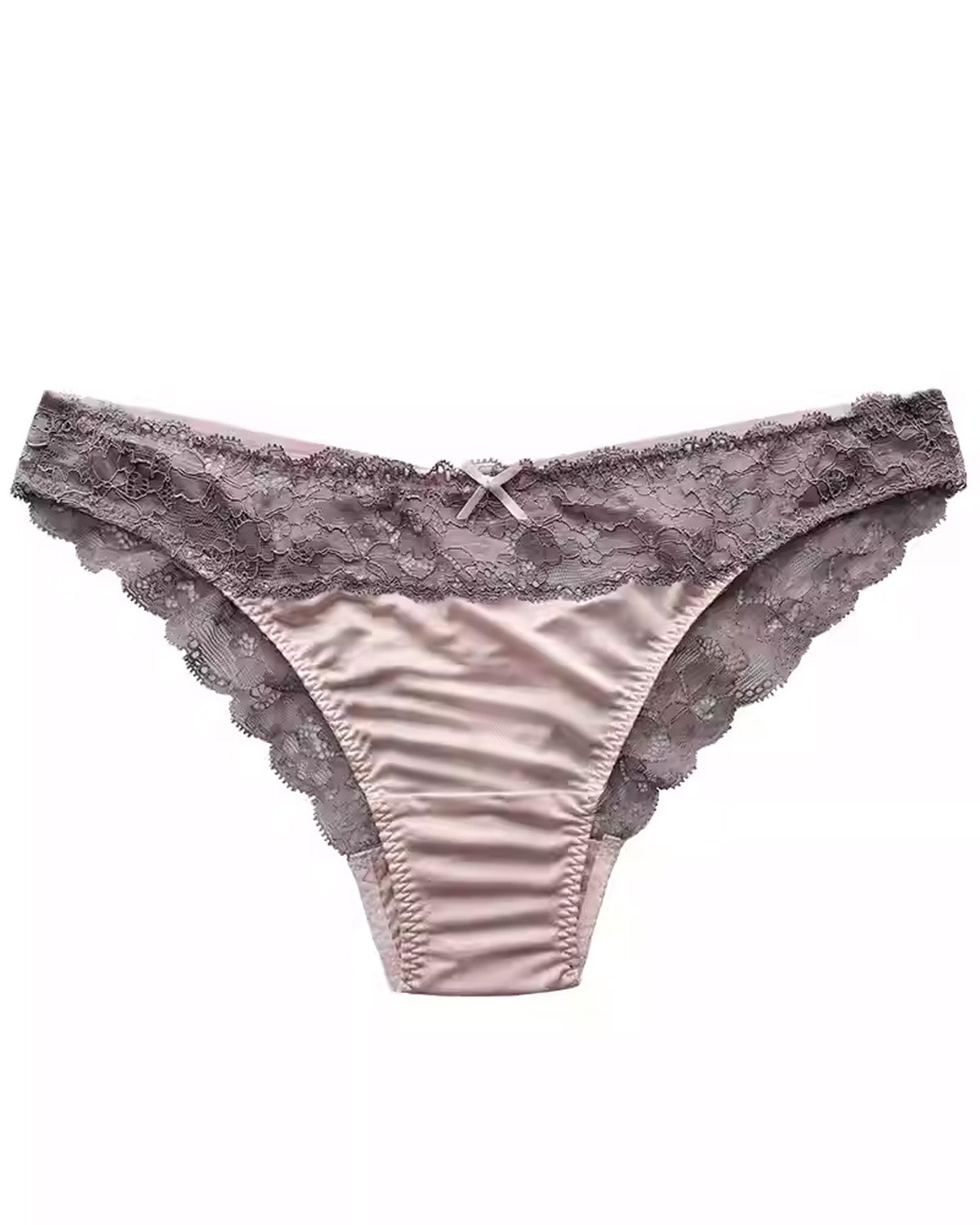 FEELITS 100% Mulberry Silk Bikini Panties – Low - Rise Lace Sheer Briefs for Women - FEELITS