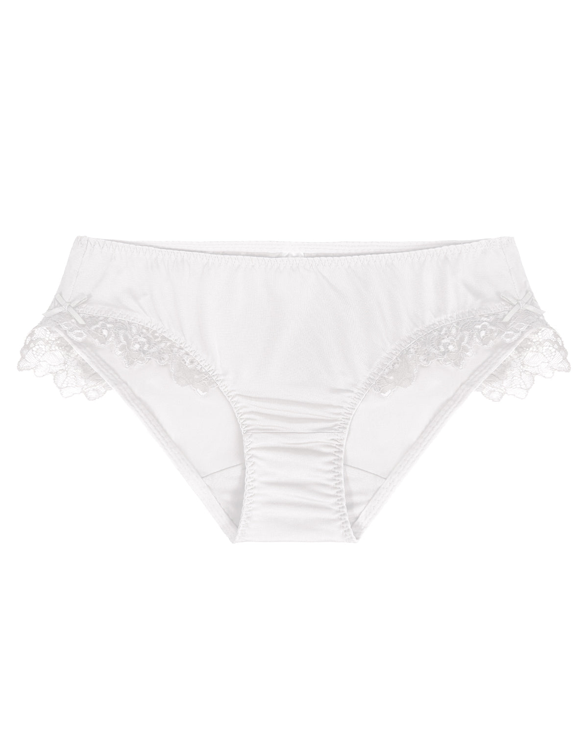 FEELITS 100% Mulberry Silk Briefs for Women – Low - Rise Lace Trim Panties, 6A Grade Silk, Soft & Breathable - FEELITS