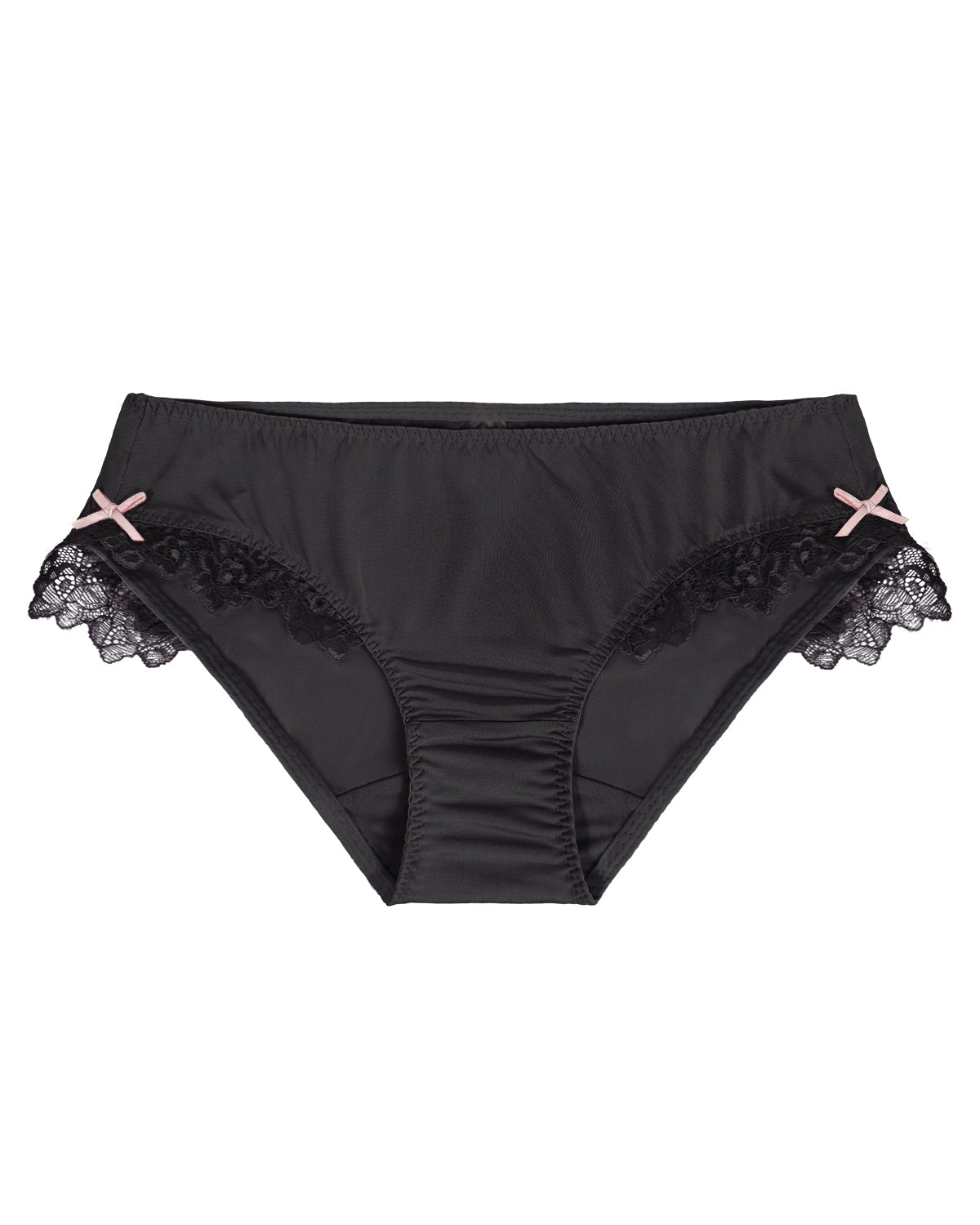 FEELITS 100% Mulberry Silk Briefs for Women – Low - Rise Lace Trim Panties, 6A Grade Silk, Soft & Breathable - FEELITS