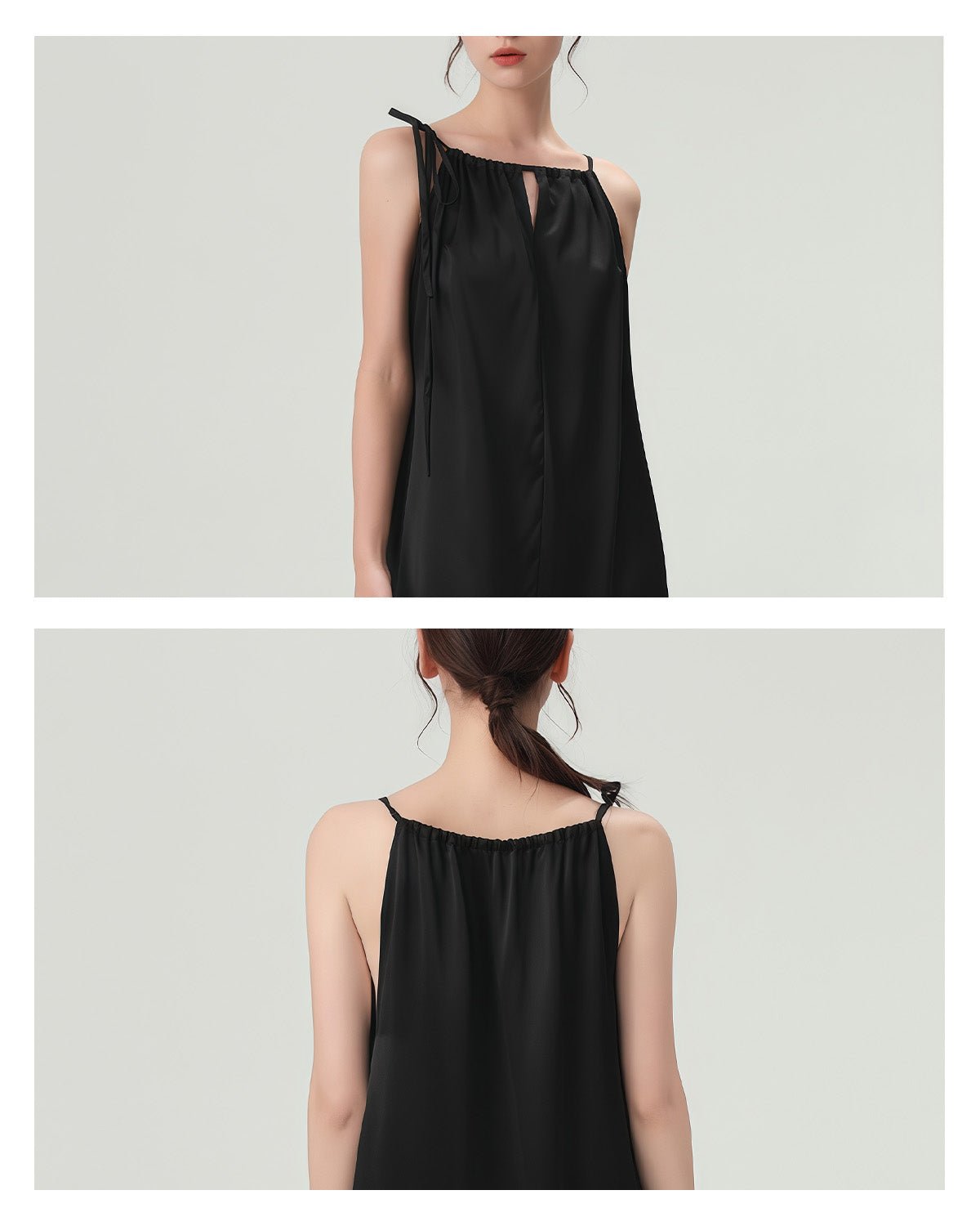 FEELITS 100% Mulberry Silk Nightgown - 19mm 6A Grade, Long Sexy Silk Slip Dress, Elegant & Comfortable for Loungewear or Casual WearA - FEELITS