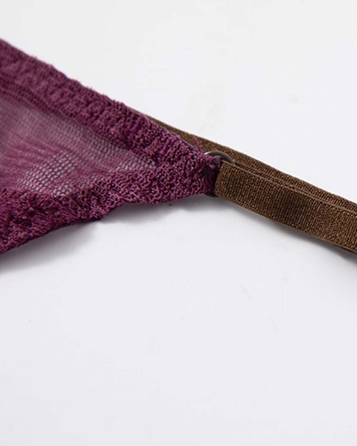 FEELITS 100% Mulberry Silk Thong for Women – Sheer Lace & Low - Rise Design - FEELITS
