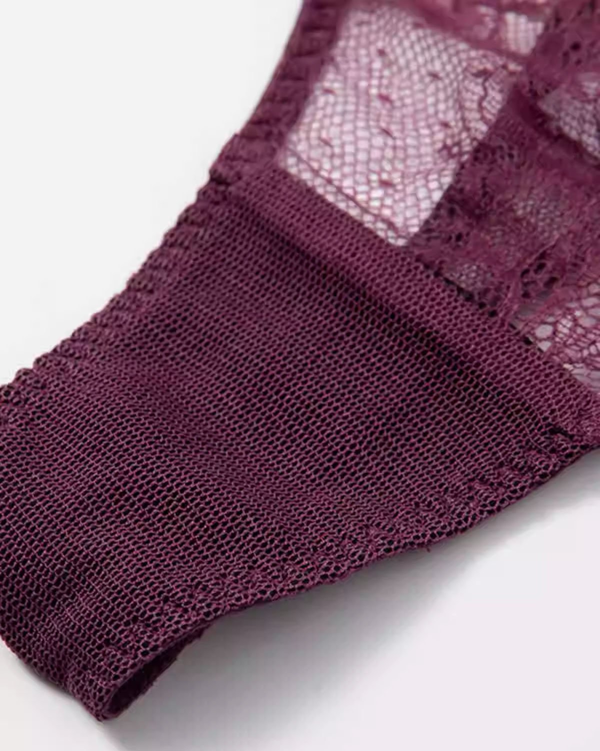 FEELITS 100% Mulberry Silk Thong for Women – Sheer Lace & Low - Rise Design - FEELITS