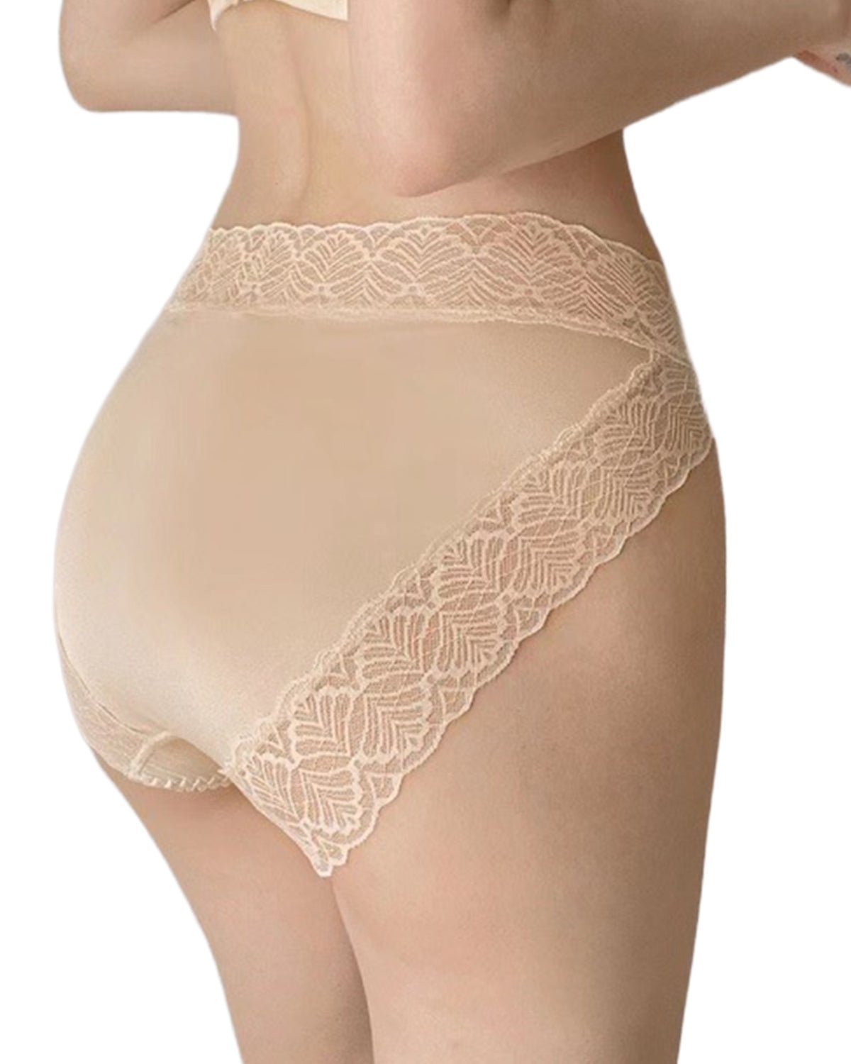 FEELITS 100% Mulberry Silk Underwear, High Rise Bikini Silk Panties, Sexy Lace Briefs for Women - FEELITS