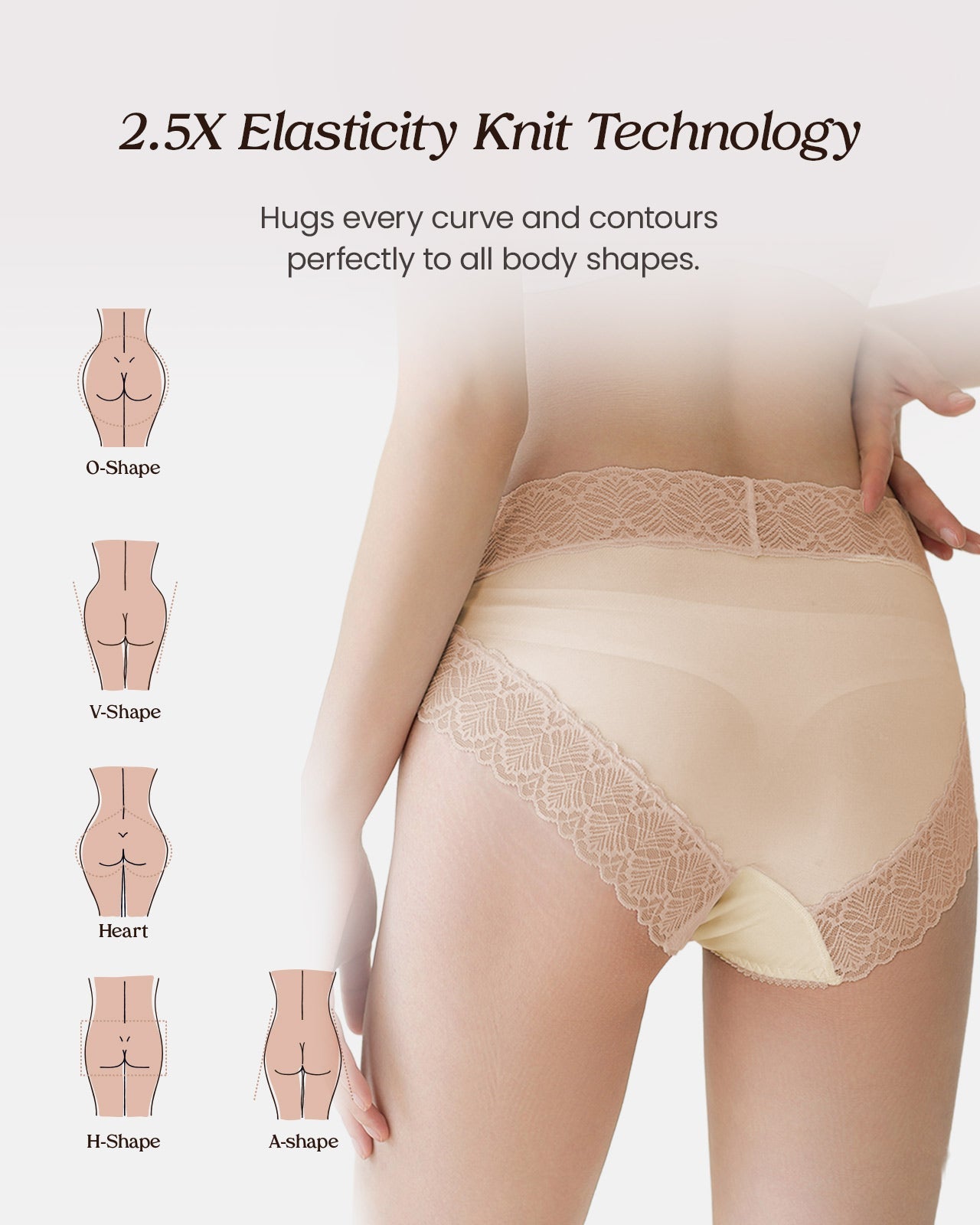 FEELITS 100% Mulberry Silk Underwear, High Rise Bikini Silk Panties, Sexy Lace Briefs for Women - FEELITS