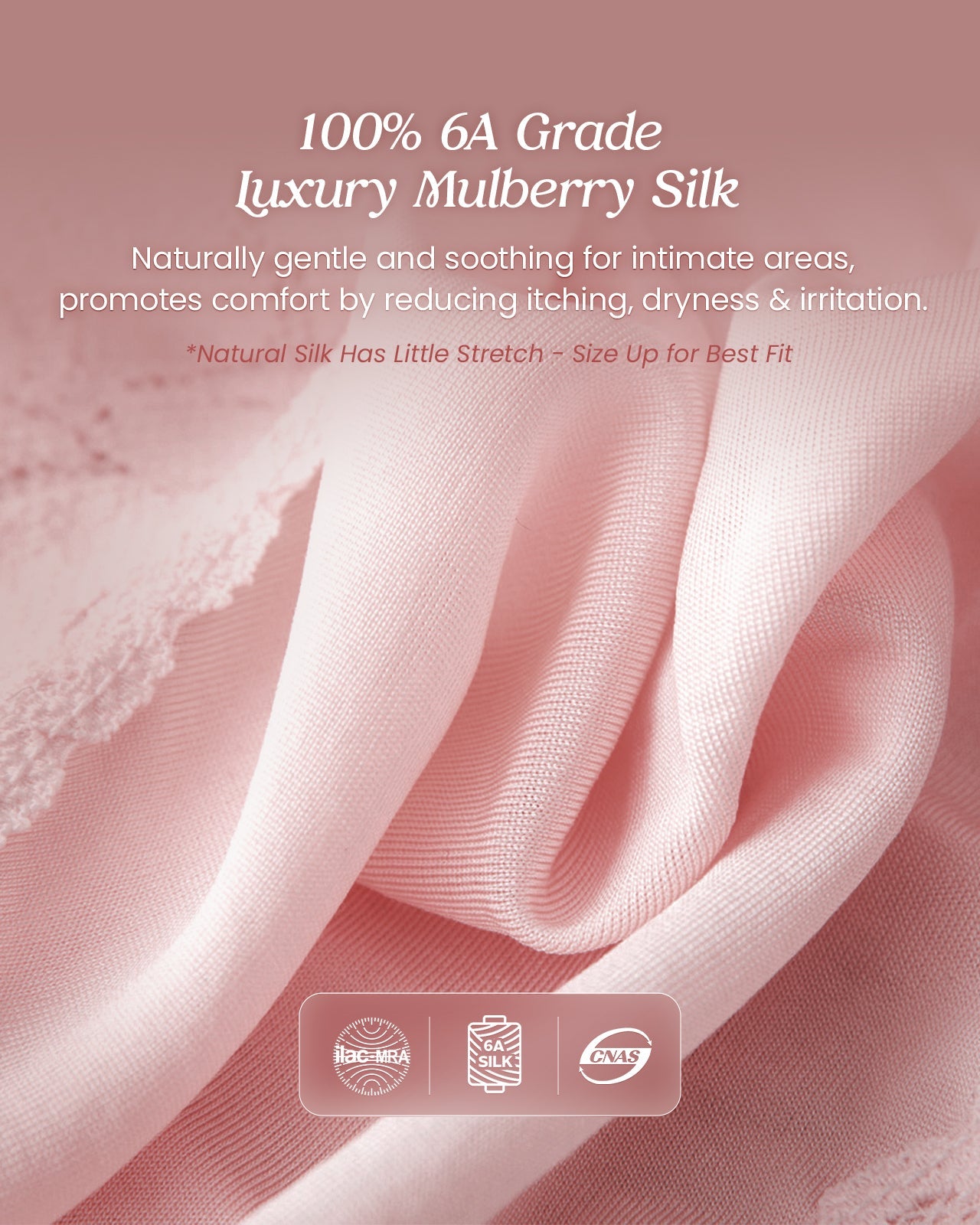 FEELITS 100% Mulberry Silk Underwear, Mid - Rise Lace Hipster Silk Panties for Women, Ultra Soft, Breathable & Quick - Dry - FEELITS