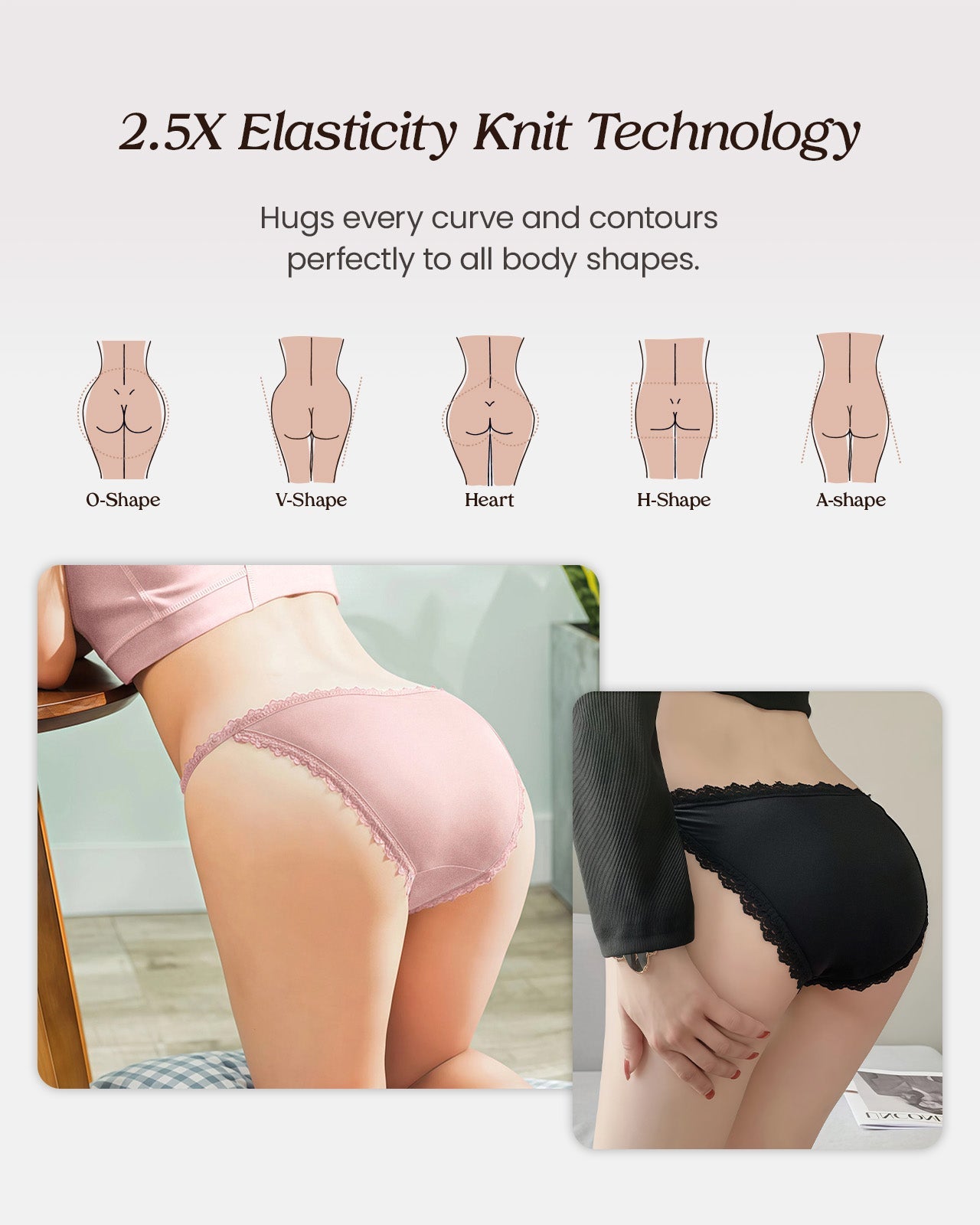 FEELITS 100% Mulberry Silk Underwear, Sexy High Cut String Bikini Panties for Women, Ultra Breathable - FEELITS