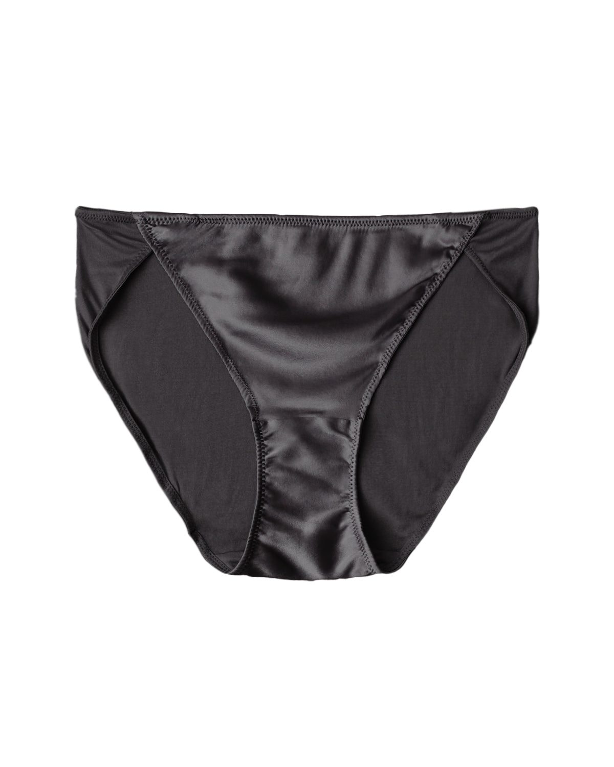 FEELITS 100% Mulberry Silk Underwear, Shiny High Cut Silk Satin Bikini Panties for Women - FEELITS