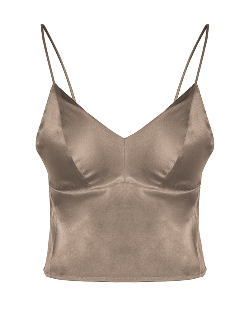 FEELITS BRA03 Silk Bralette Camisole – Wireless Mulberry Silk Satin, Soft & Breathable - FEELITS