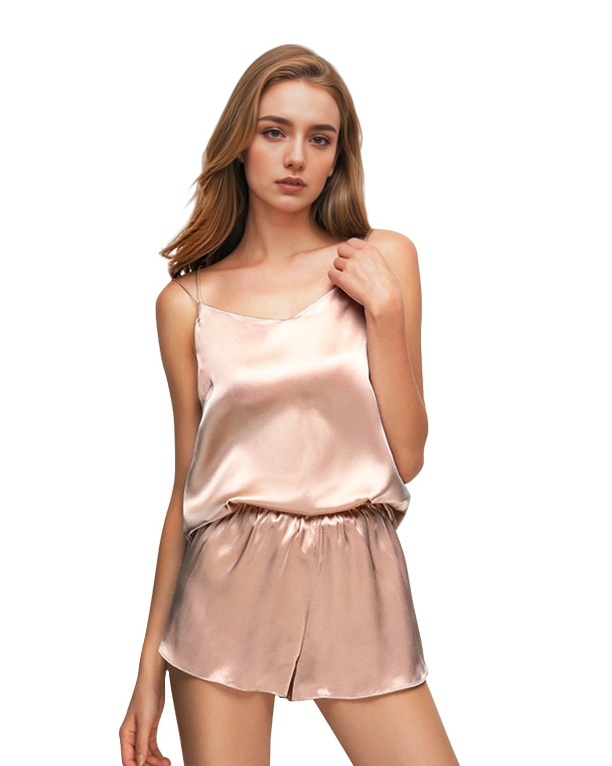 Feelits 6A Grade Mulberry Silk - Luxury V - Neck Cami & Shorts - FEELITS