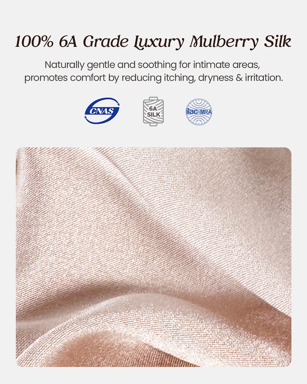 Feelits 6A Grade Mulberry Silk Panties:High Cut Bikini - FEELITS