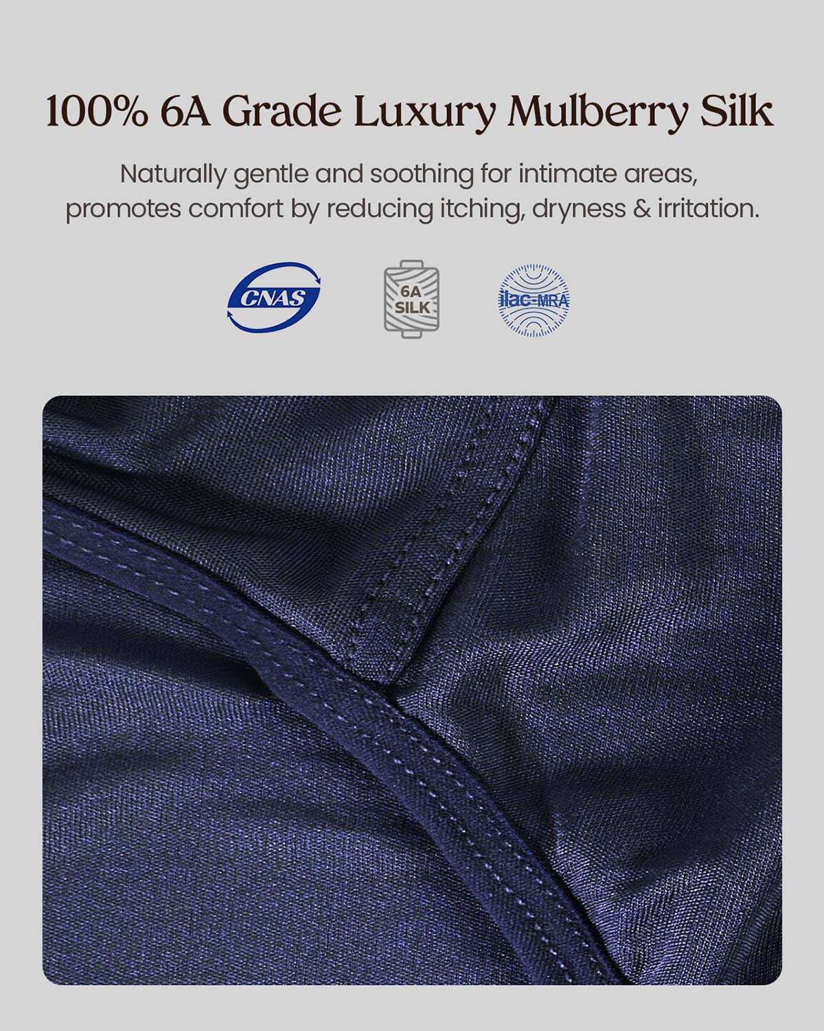 Feelits 6A Grade Mulberry Silk Panties:Mid - Rise Classic Briefs for men - FEELITS