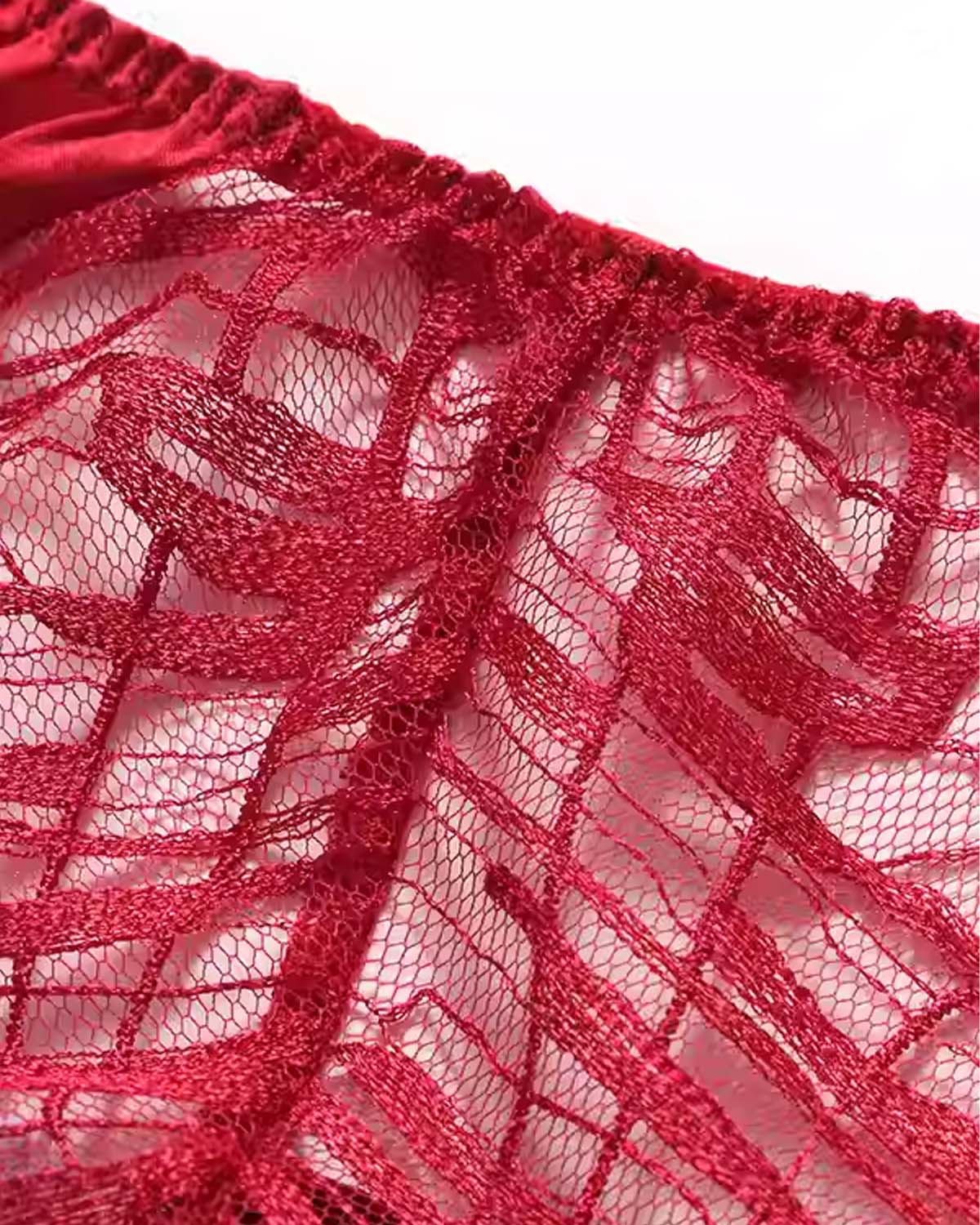 FEELITS 6A Grade Mulberry Silk Seamless Sexey Thong – Sheer Lace Elegance - FEELITS