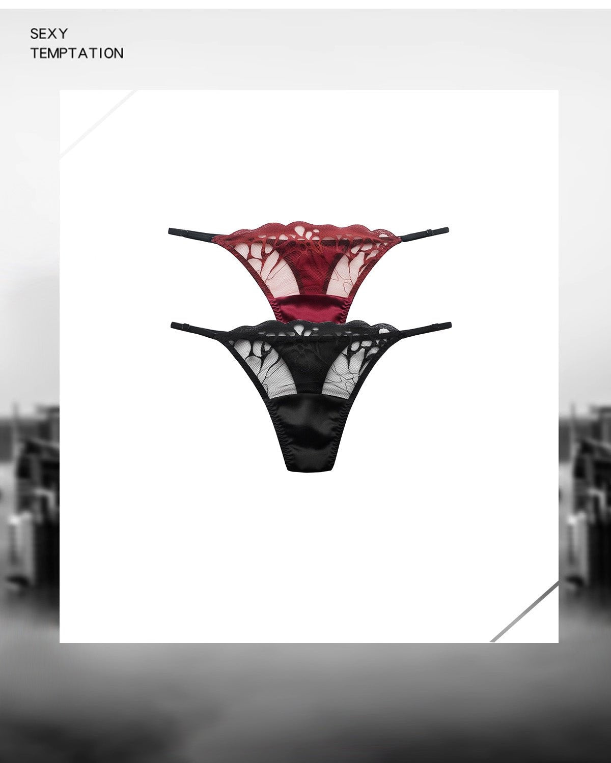 FEELITS 6A Mulberry Silk Thong Panties for Women – Sexy Lace Sheer Temptation - FEELITS