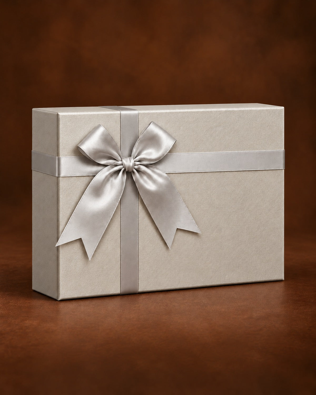 FEELITS AC05 silver gray ribbon gift box, product view