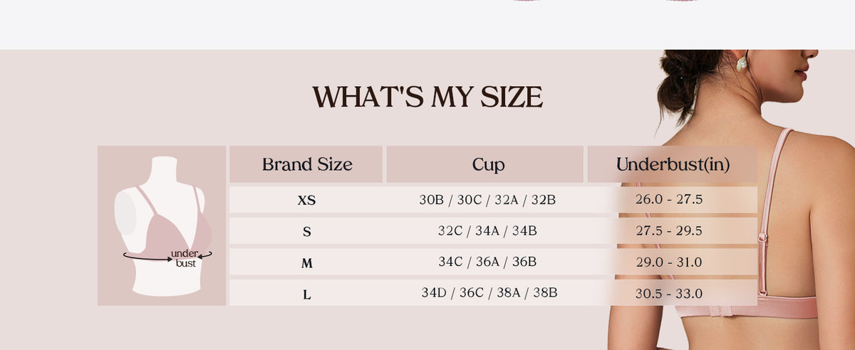 FEELITS BRA04 size guide