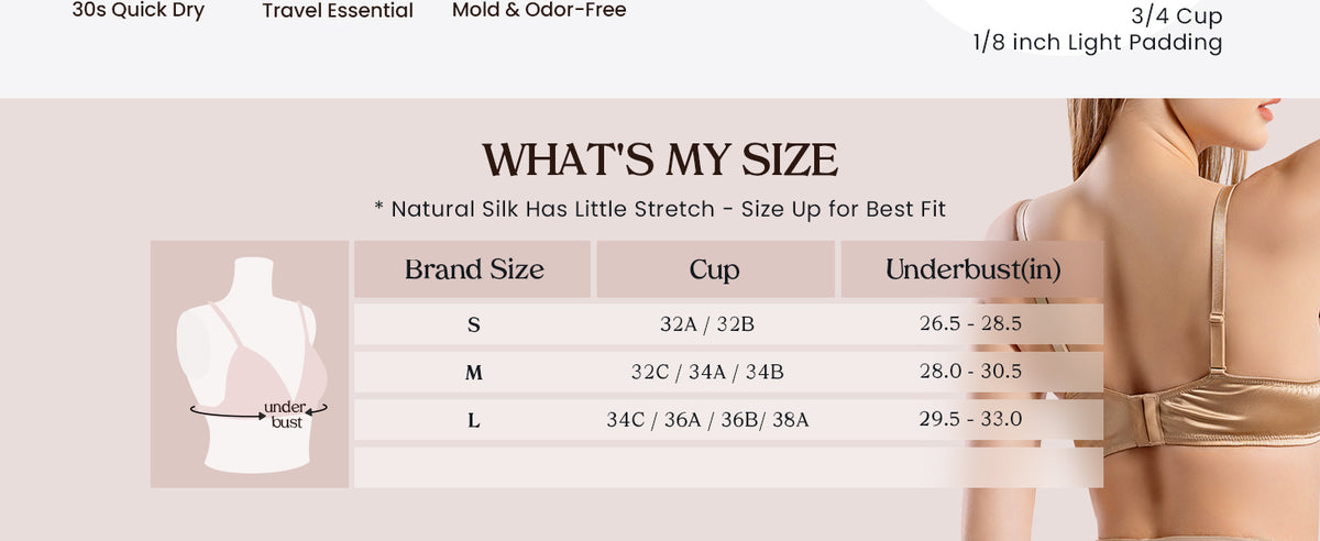 FEELITS BRA10 size guide