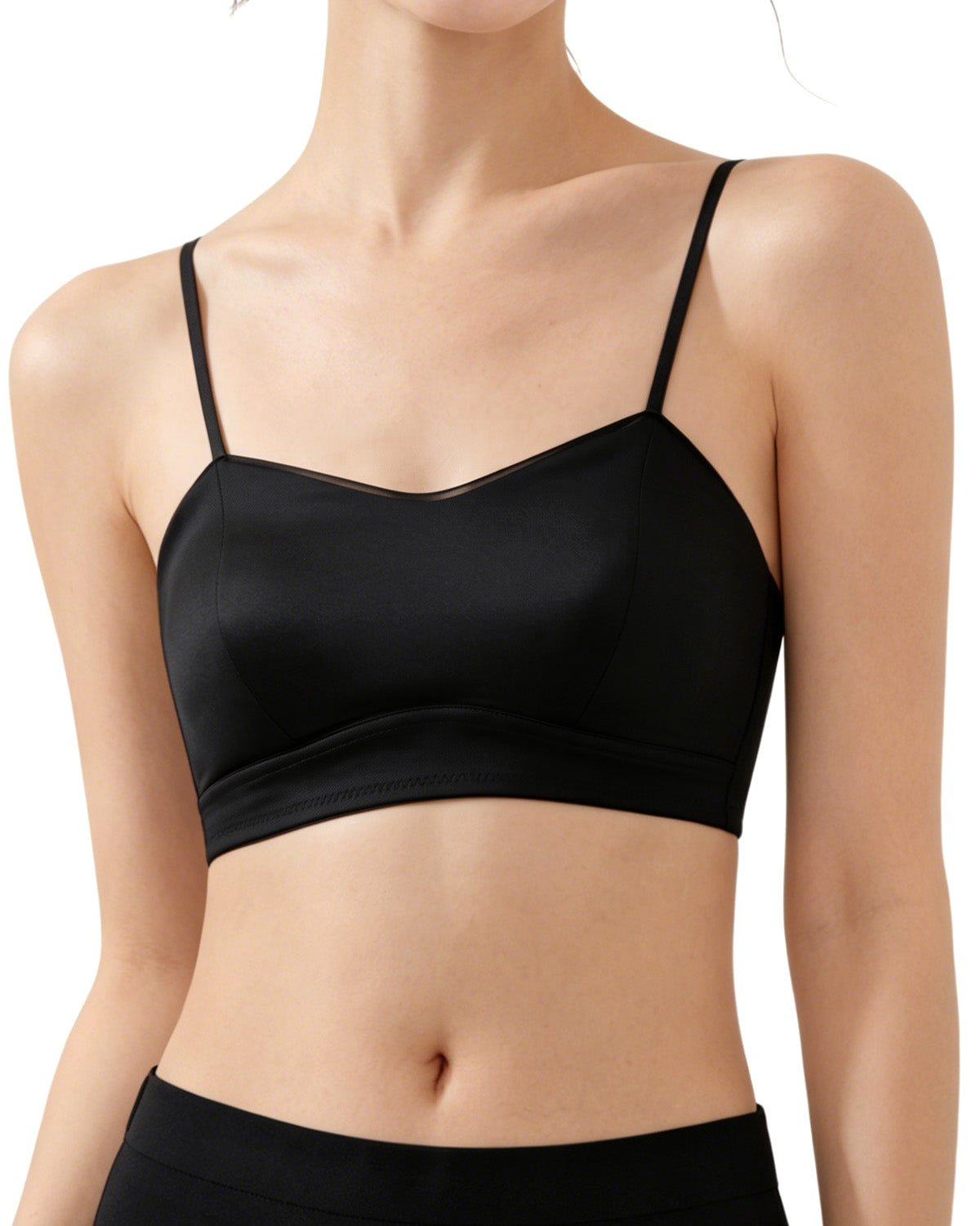 22 Momme Silk Padded Crop Top | FEELITS