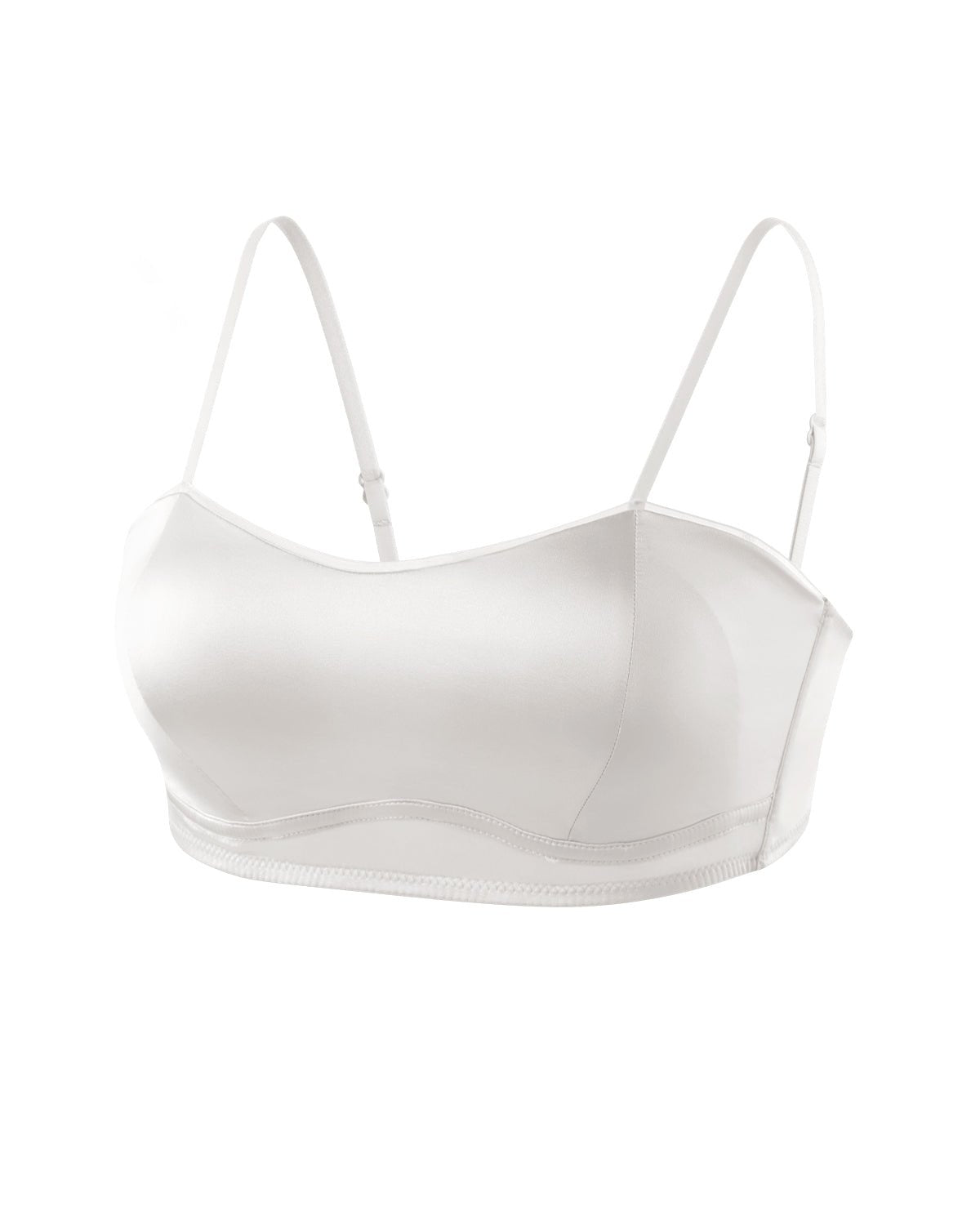 FEELITS BRA12 22 Momme Silk Padded Crop Top ¨C Adjustable Strap Mulberry Silk Camisole - FEELITS