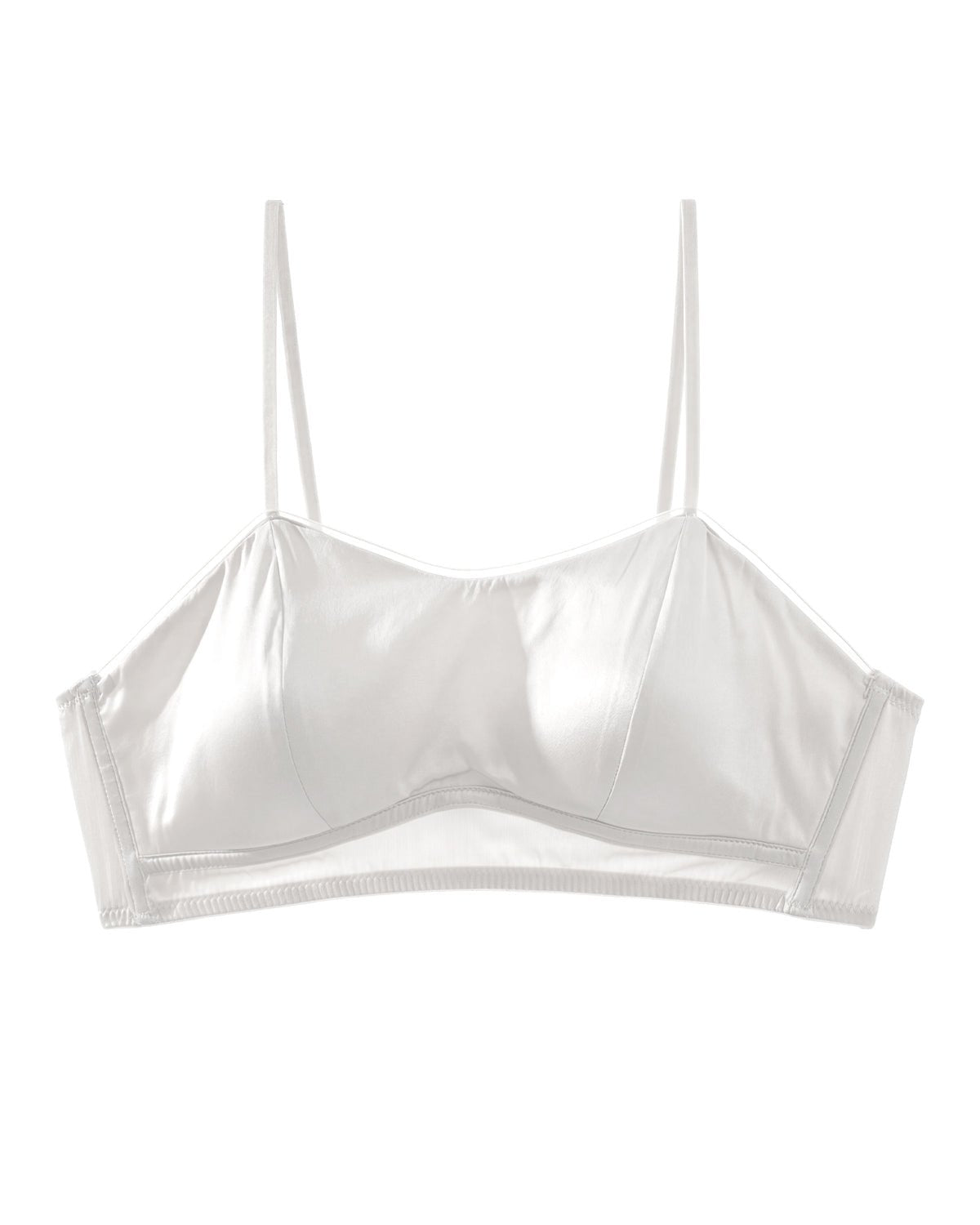 FEELITS BRA12 22 Momme Silk Padded Crop Top ¨C Adjustable Strap Mulberry Silk Camisole - FEELITS