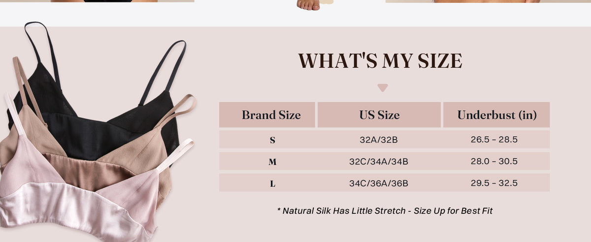 FEELITS BRA15 size guide