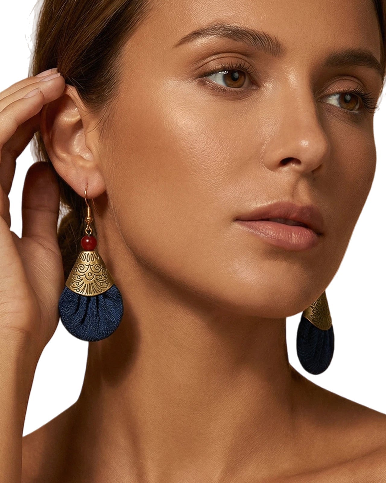 Feelits Handcrafted Gambiered Canton Silk & 925 Sterling Silver Earrings - FEELITS