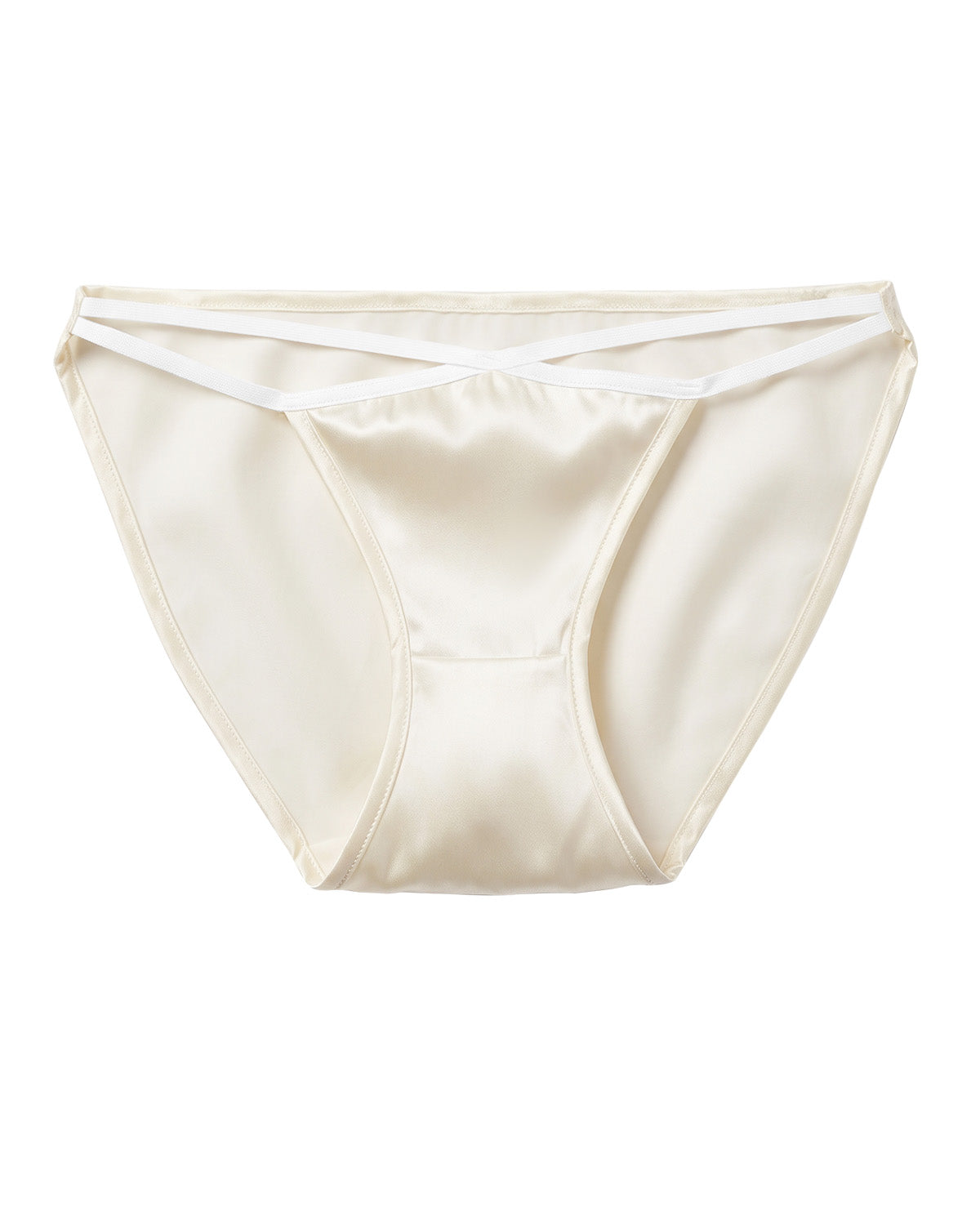 FEELITS KN32 Women’s Mulberry Silk Bikini Panties – Ultra Soft, Criss-Cross