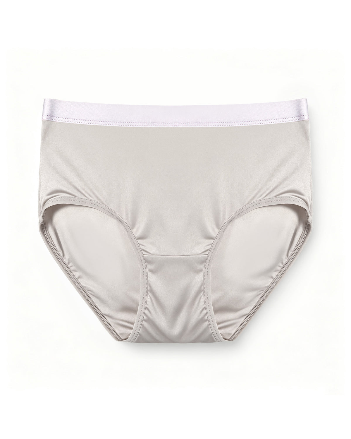 KN38 silk bikini panties, Silver Grey front view | FEELITS