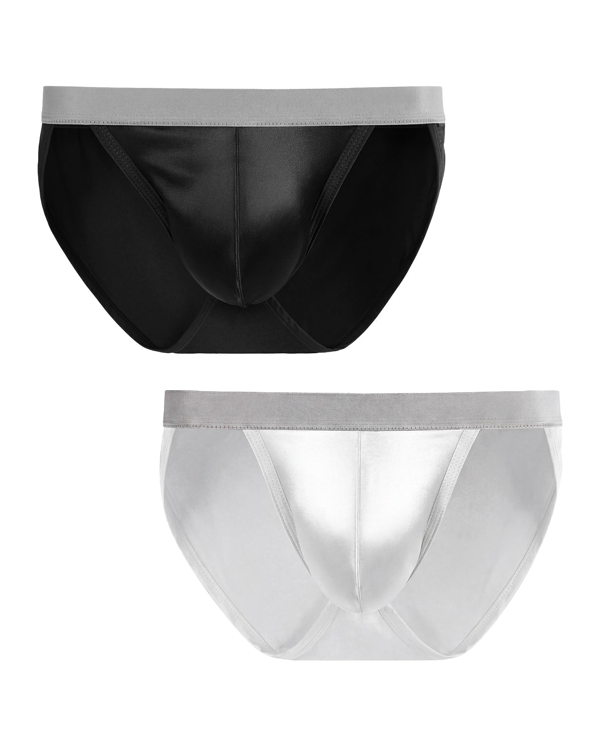 FEELITS KNM02 Men’s Mulberry Silk Tanga Briefs – 100% 6A Silk, Low-Rise & Breathable - FEELITS