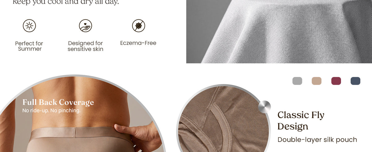 FEELITS KNM08 Slip de seda de morera para hombre – Ultrasuave, con abertura frontal