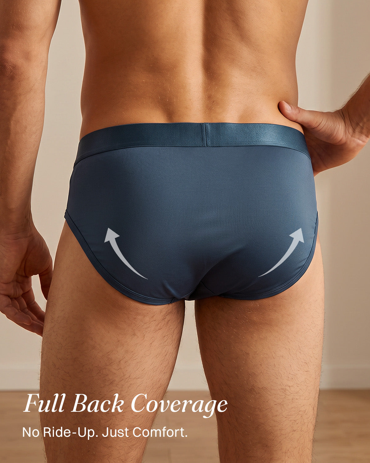 FEELITS KNM08 Slip de seda de morera para hombre – Ultrasuave, con abertura frontal