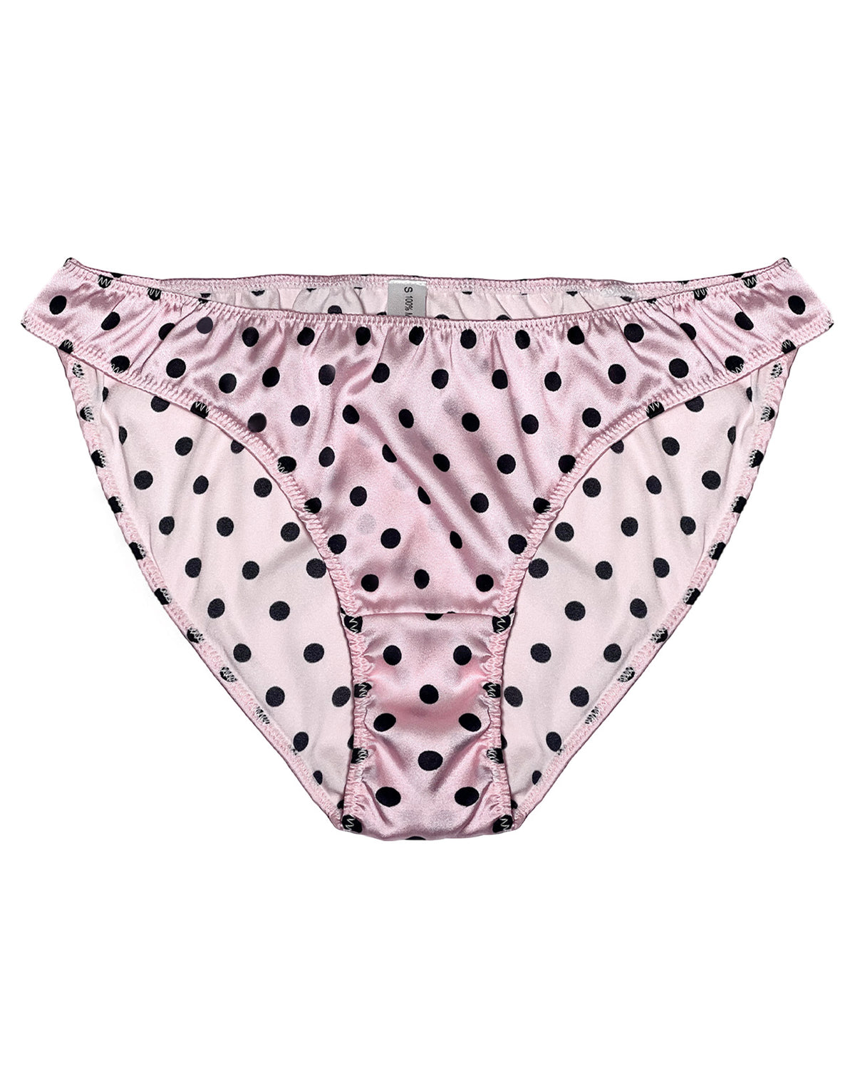 FEELITS KNP13 blush polka dot silk bikini panties — hero