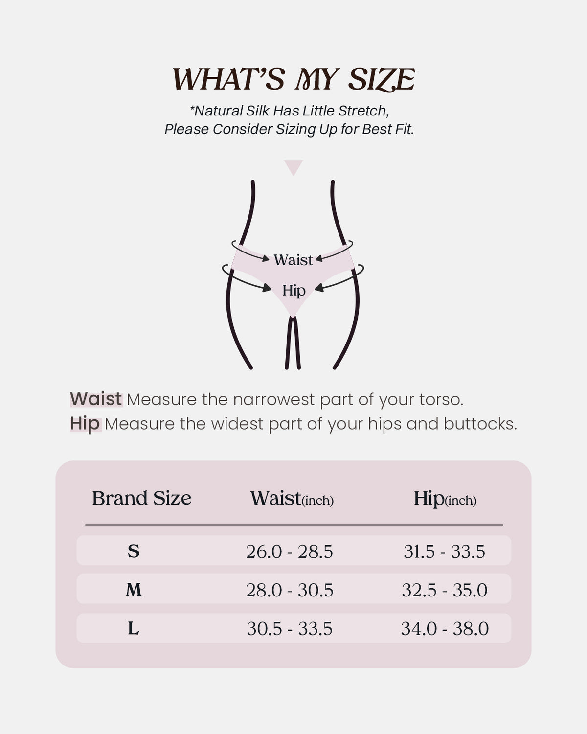 FEELITS KNP13 size guide