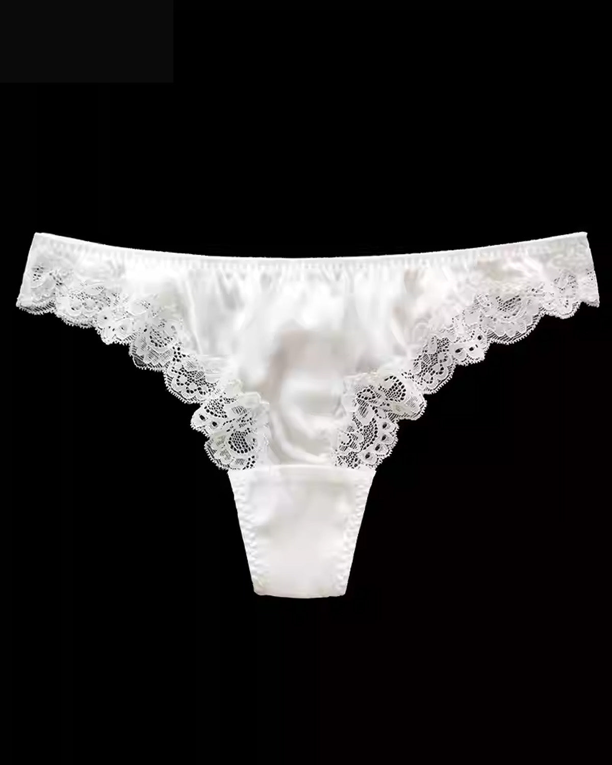 FEELITS Luxury Silk Lace Thong for Women – Low - Rise Seamless Lingerie, Mulberry Silk, Elegant & Sexy Underwear - FEELITS