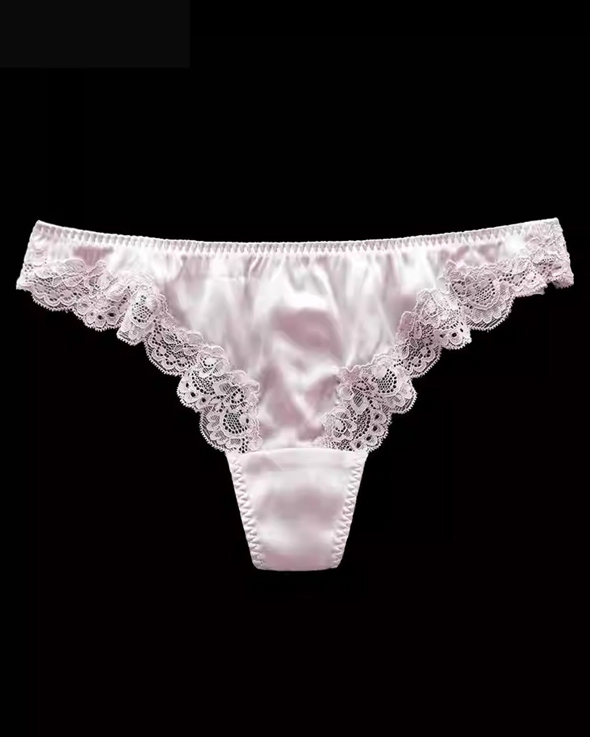 FEELITS Luxury Silk Lace Thong for Women – Low - Rise Seamless Lingerie, Mulberry Silk, Elegant & Sexy Underwear - FEELITS