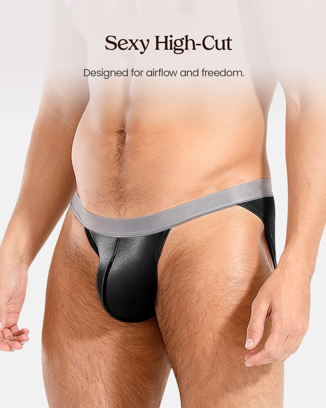 FEELITS Men's Silk Tanga Briefs – 100% Mulberry Silk Low - Rise Minimal Underwear - FEELITS