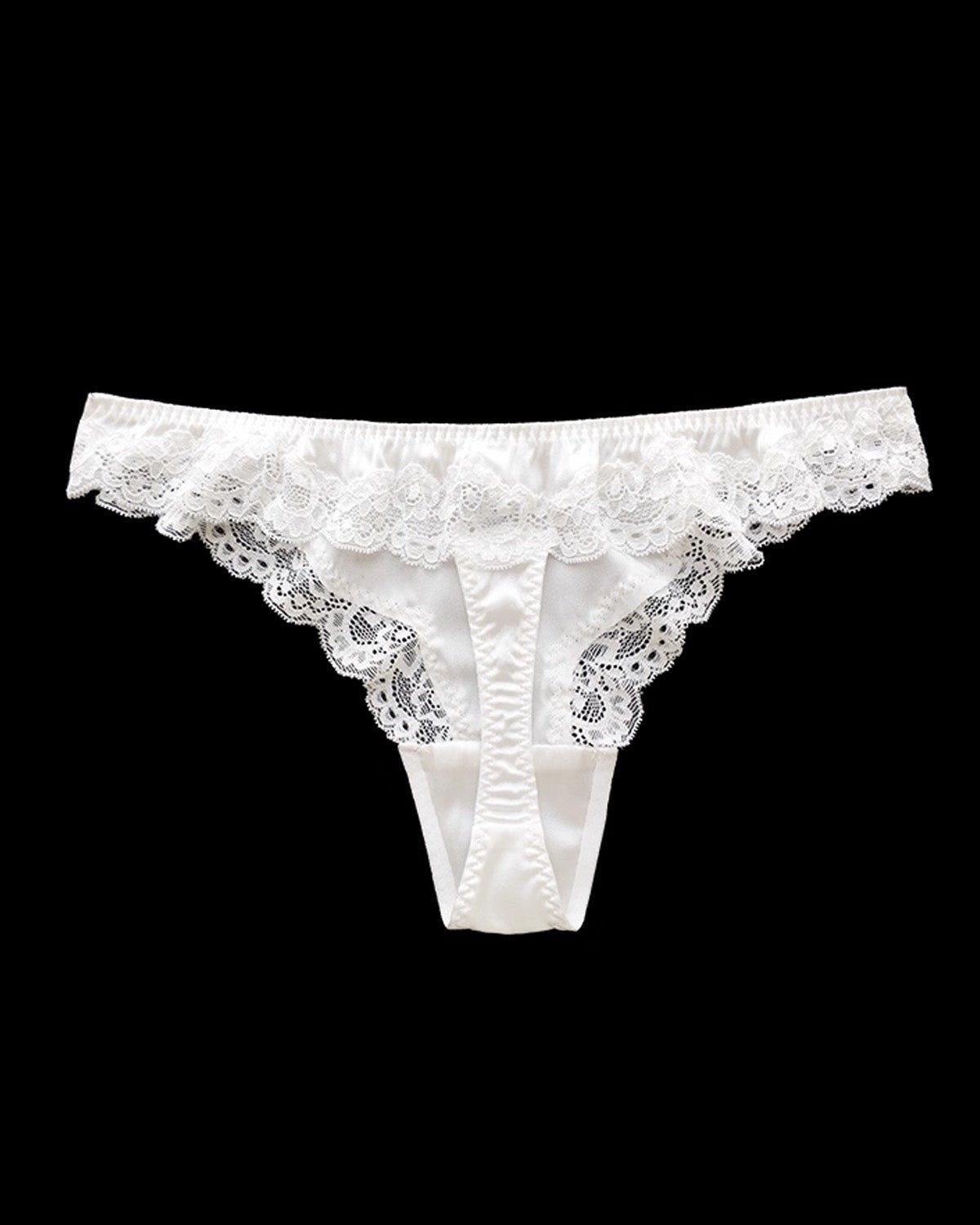 FEELITS Mulberry Silk Lace Fitness T - Back Thong Panties – Seamless, Low - Rise, Sensual Mulberry Silk Lingerie for Women, Perfect Under Yoga & Fitted Wear - FEELITS