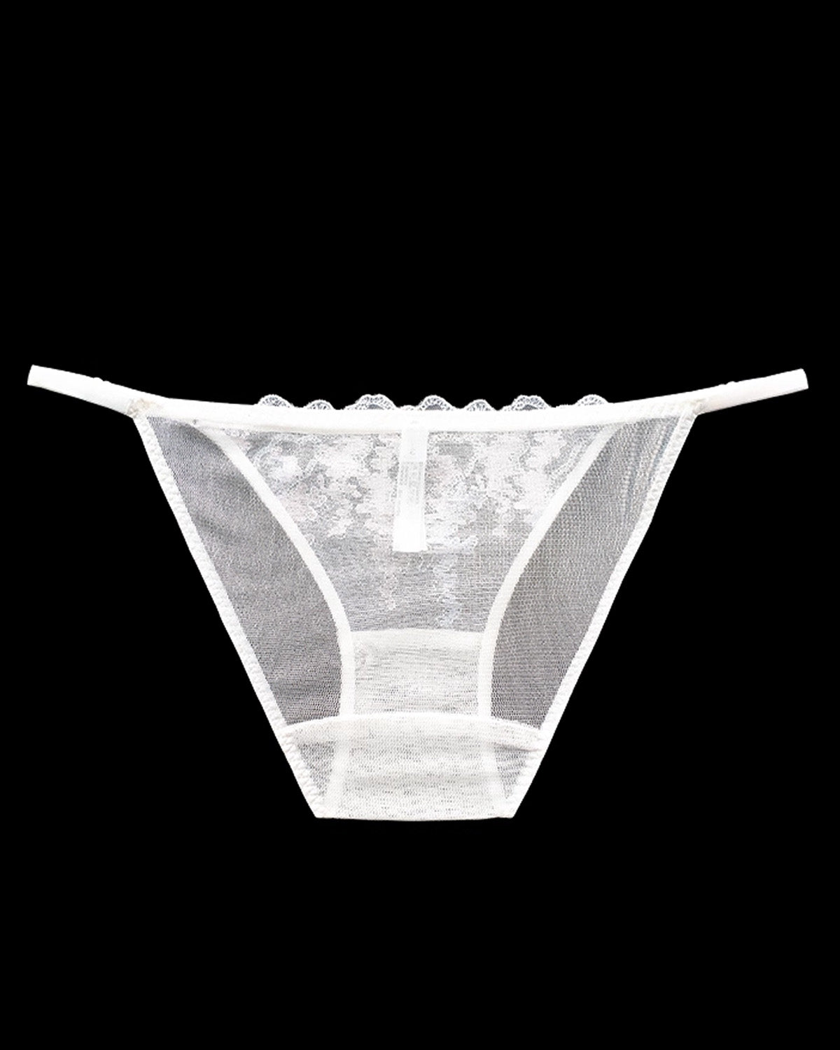 FEELITS Mulberry Silk & Lace Low - Rise Bikini Panties – Mulberry Silk, Adjustable Waist - FEELITS
