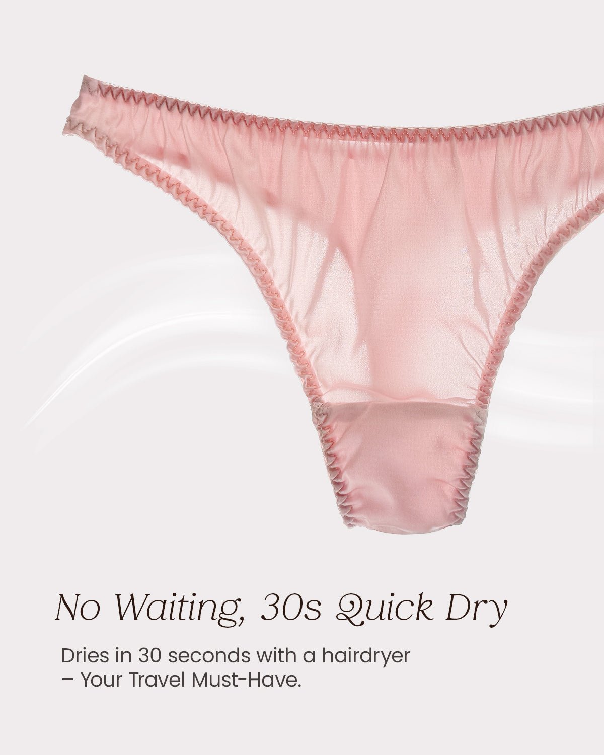 FEELITS Mulberry Silk Low - Rise Basic T - Back Thong Panties – 100% Mulberry Silk Lingerie for Women, Seamless, Comfortable & Elegant - FEELITS