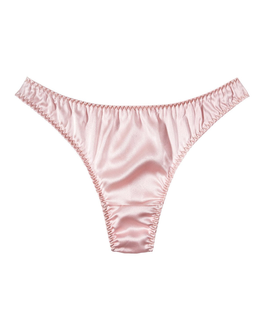 FEELITS SPA34 Silk Low-Rise Basic T-Back Thong Panties – 100% Mulberry Silk, Seamless & Breathable - FEELITS