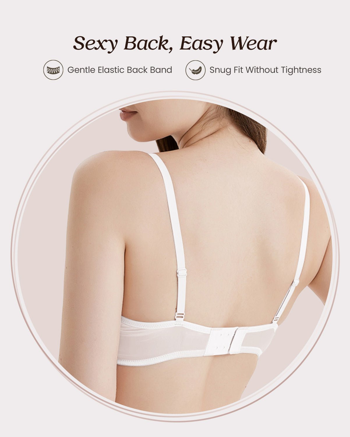 FEELITS Real Mulberry Silk Bra, Full Coverage Silk Satin Bralette, Wireless with Adjustable Straps, Breathable Soft Cup - FEELITS