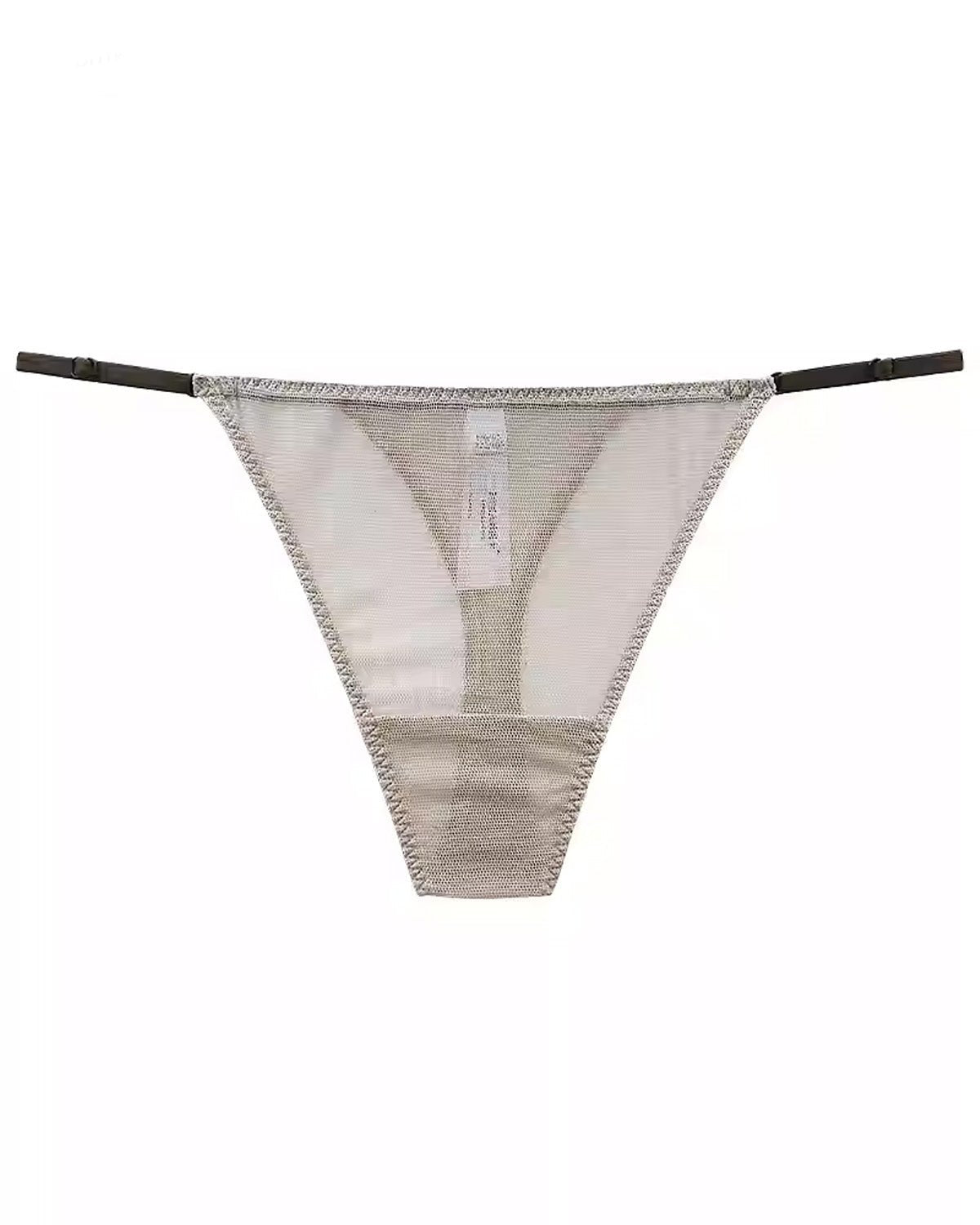 FEELITS Seduction 100% Mulberry Silk Sheer Mesh Thong for Women - FEELITS