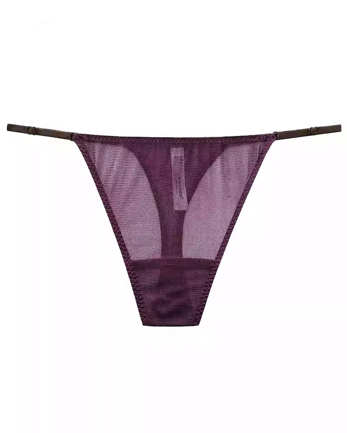 FEELITS Seduction 100% Mulberry Silk Sheer Mesh Thong for Women - FEELITS