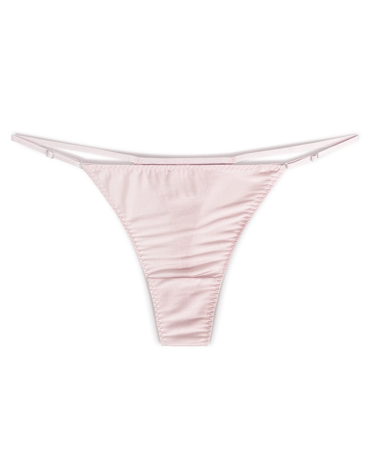 FEELITS Seduction 100% Mulberry Silk Thong Panties for Women – Seamless Low - Rise Silk G - String with Adjustable Waistband - FEELITS