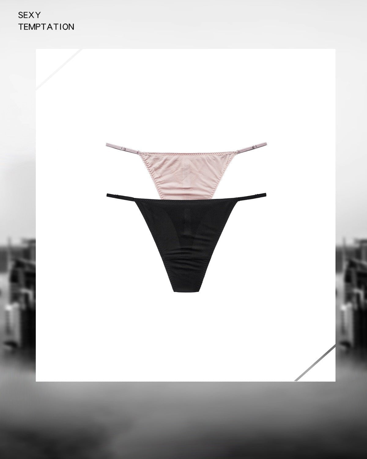 FEELITS Seduction 100% Mulberry Silk Thong Panties for Women – Seamless Low - Rise Silk G - String with Adjustable Waistband - FEELITS