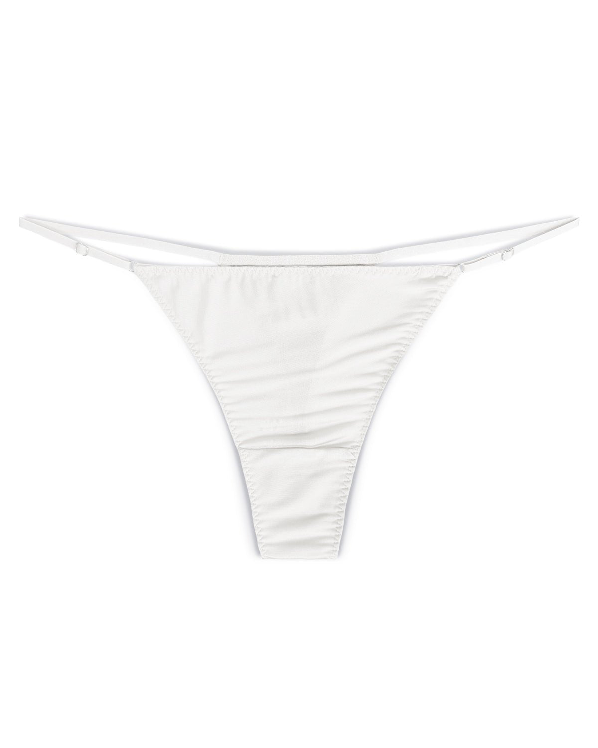 FEELITS Seduction 100% Mulberry Silk Thong Panties for Women – Seamless Low - Rise Silk G - String with Adjustable Waistband - FEELITS