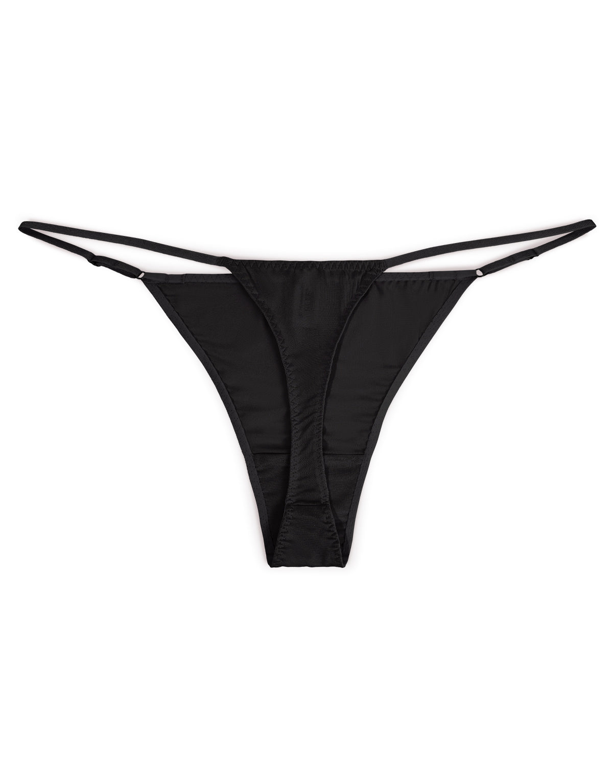 FEELITS Seduction 100% Mulberry Silk Thong Panties for Women – Seamless Low - Rise Silk G - String with Adjustable Waistband - FEELITS