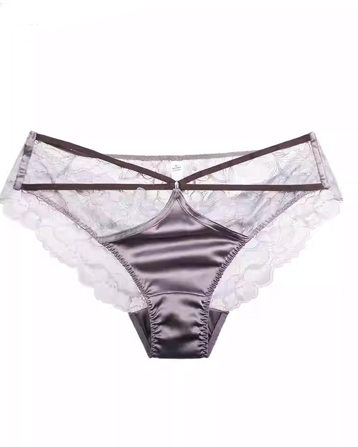 FEELITS Seduction Mulberry Silk and Lace Low - Rise Brief Panties – Luxury Pure Mulberry Silk Lingerie for Women, Sensual, Elegant & Comfortable - FEELITS