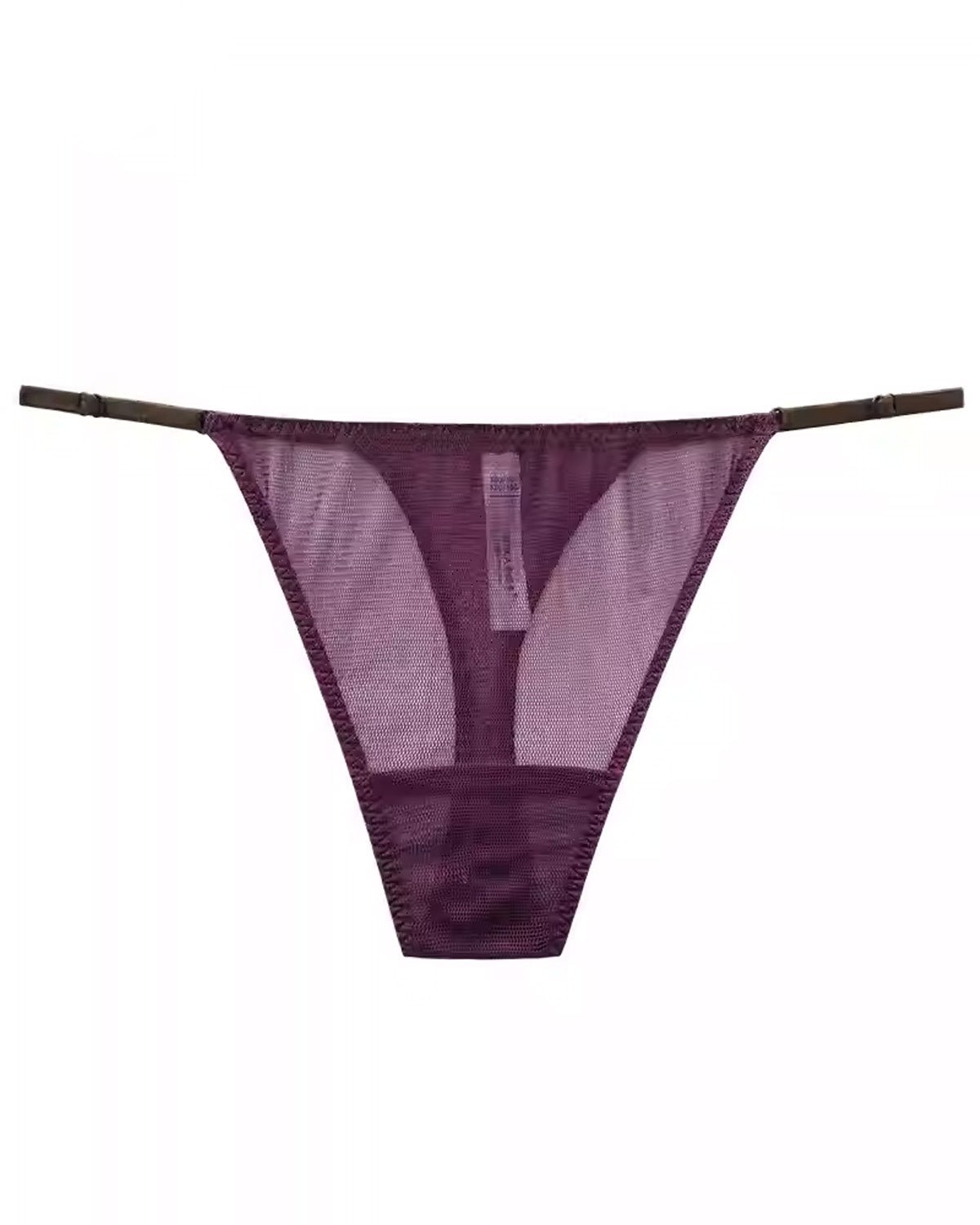 FEELITS Seduction Silk Adjustable Sheer Thong – 100% 6A Mulberry Silk Low - Rise G - String Panties for Women - FEELITS